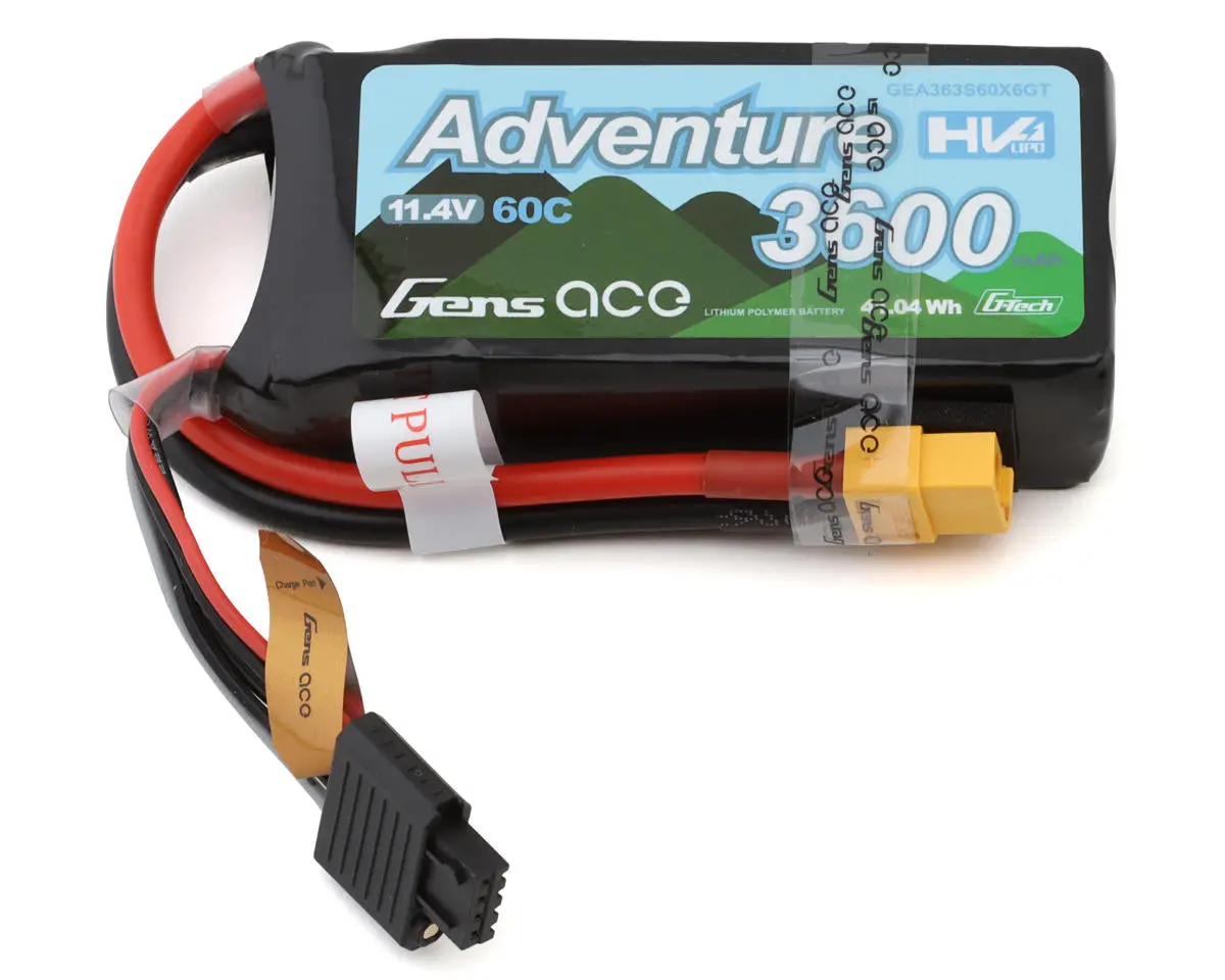 Gens Ace G-Tech Smart 3S Lihv Battery 60C (11.4V 3600Mah) W/Xt60 Connector 1