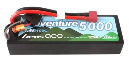 Gens Ace 5000Mah 2S1p 7.4V 100C Lipo Deans Plug 1