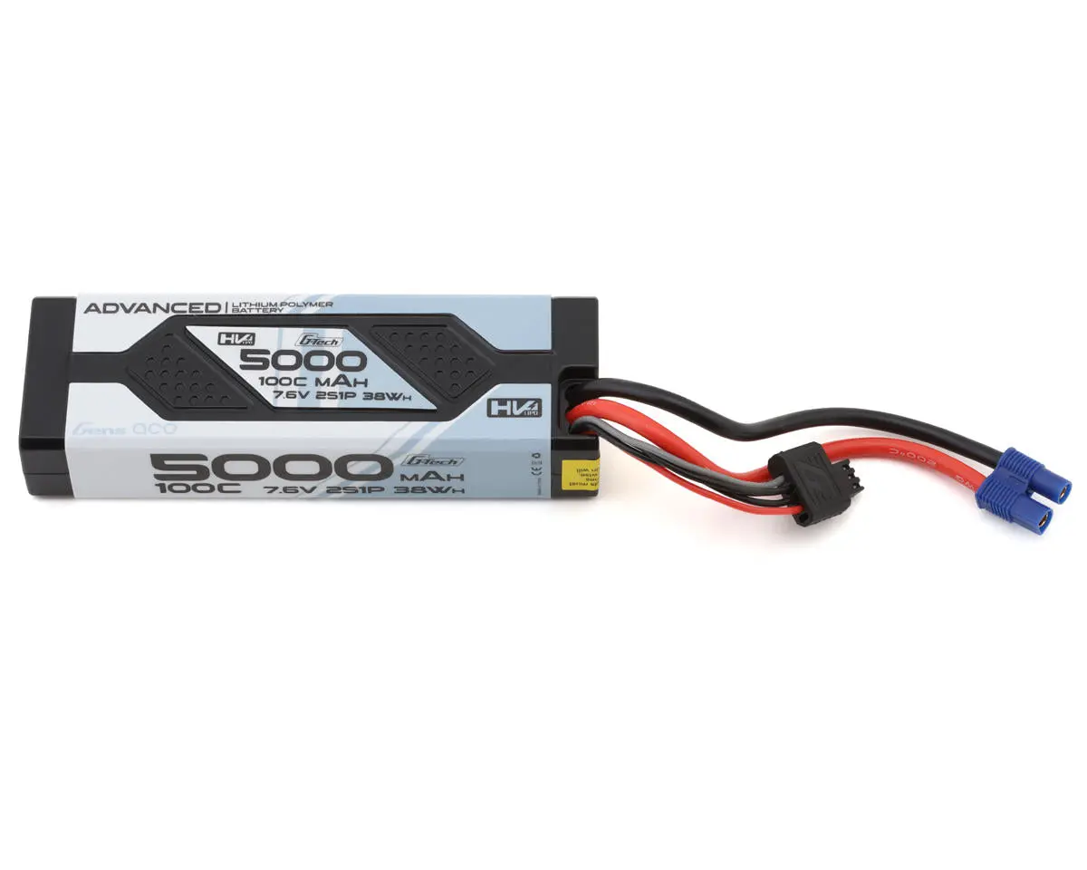 Gens Ace G-Tech Smart 2S Lihv Battery 100C (7.6V/5000Mah) W/Ec3 Connector 1