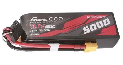 Gens Ace G-Tech 5000Mah 3S 11.1V 60C Lipo Xt60 Plug 1