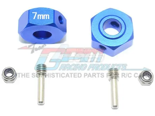 Gpm Racing Aluminium Hex Adapters 7Mm - 6Pcs Set Blue 1
