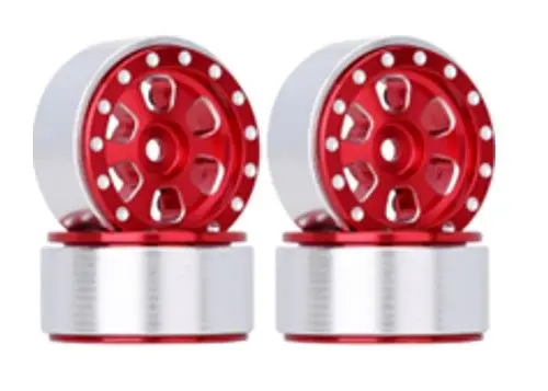 Hobby Details 1.0" Cnc Aluminum Beadlock Wheels, Trx-4M (Red)(4) 1