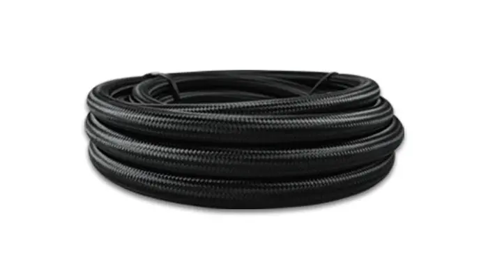 Vibrant -8 An Black Nylon Braided Flex Hose (20 Foot Roll) 1