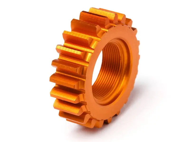 Hpi Threaded Pinion, 22 Tooth X12mm (1M), Orange, Nitro 3 1