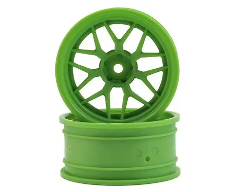 Hpi 12Mm Hex 52X26mm Tech 7 1/10 Wheel (Green) (6Mm Offset) (2) 1