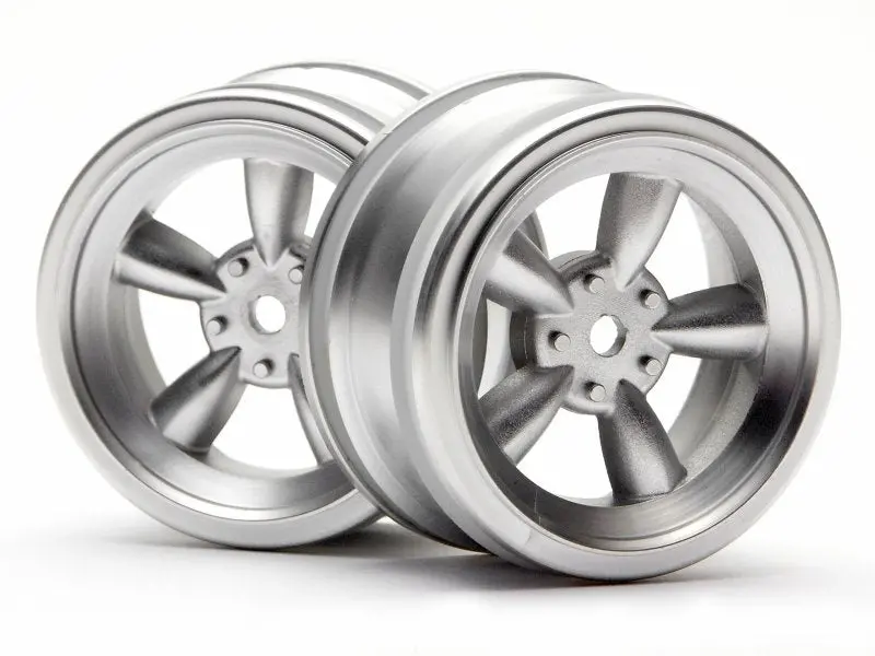 Hpi Matte Chrome Vintage 5 Spoke Wheel, 26Mm, 0Mm Offset (2Pcs) 1