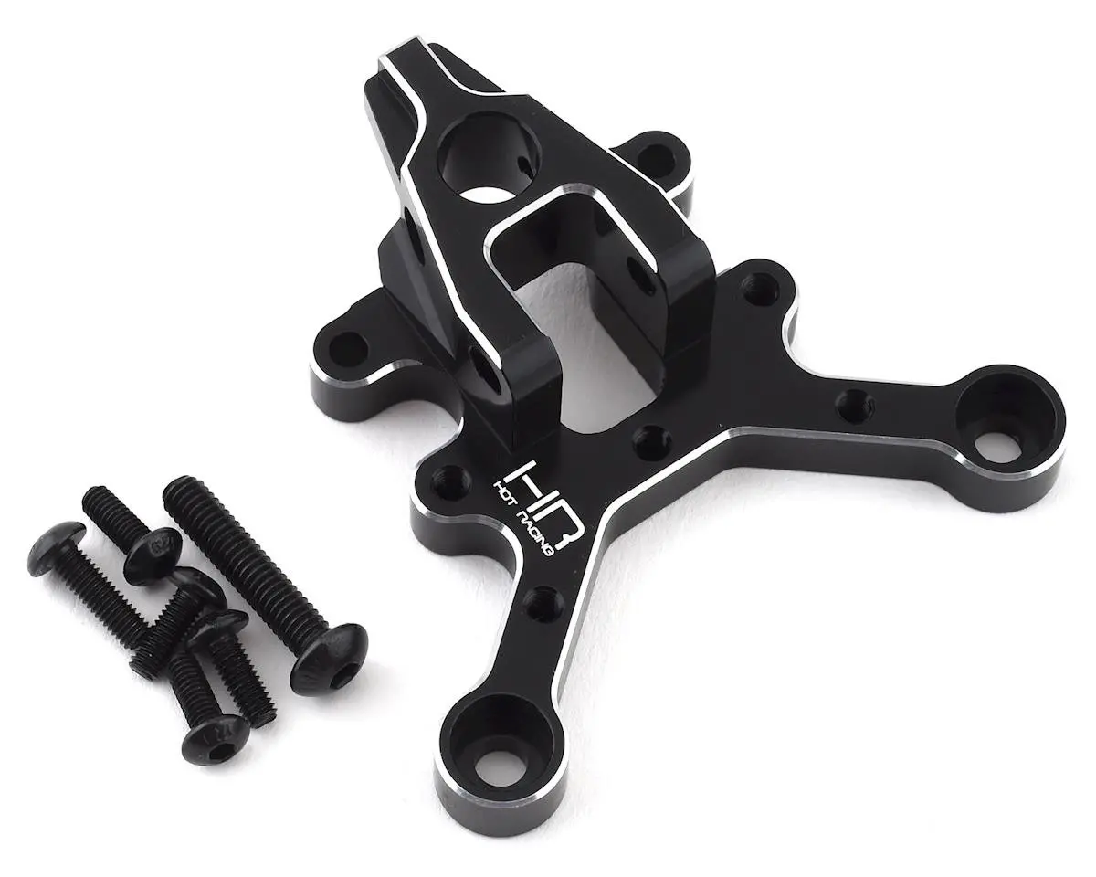 Hot Racing Aluminum Center Front Brace Mount (Black) 1