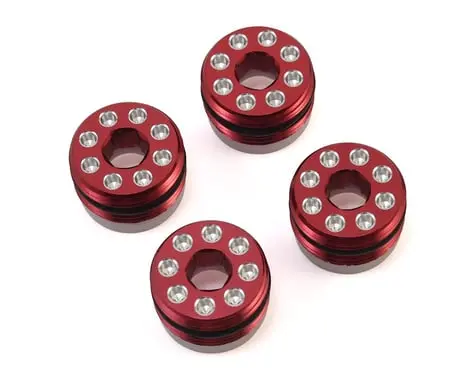 Hot Racing Arrma 1/8 Aluminum Delrin Cap Hub Nut (Red) 1