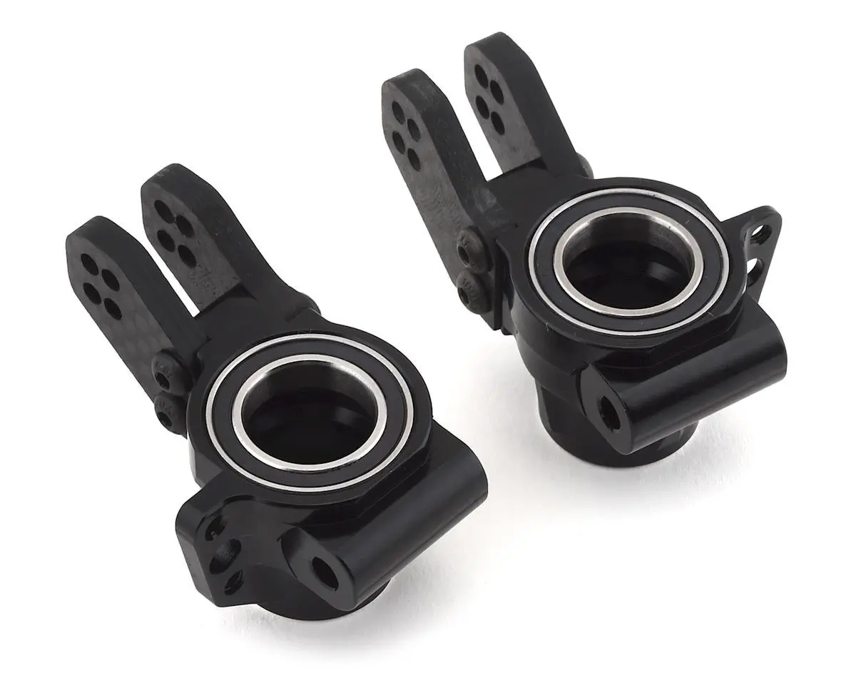 Hot Racing Aluminum "Hd Bearings" Rear Axle Carriers (Black) (2) 1