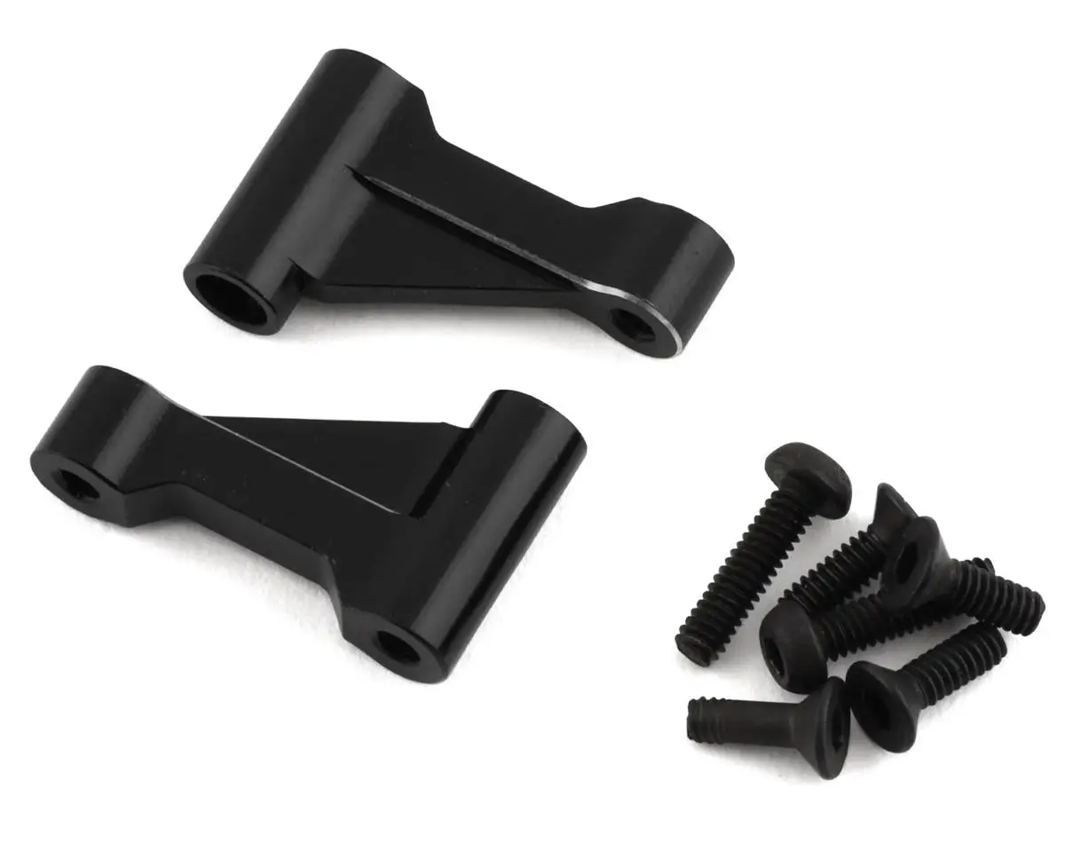 Hot Racing Losi Mini-T 2.0 Aluminum Front Bulkhead Support (Black) 1