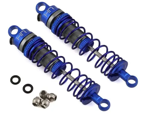 Hot Racing Losi Mini-T 2.0 Aluminum Rear Threaded Shock Set (Blue) (2) 1