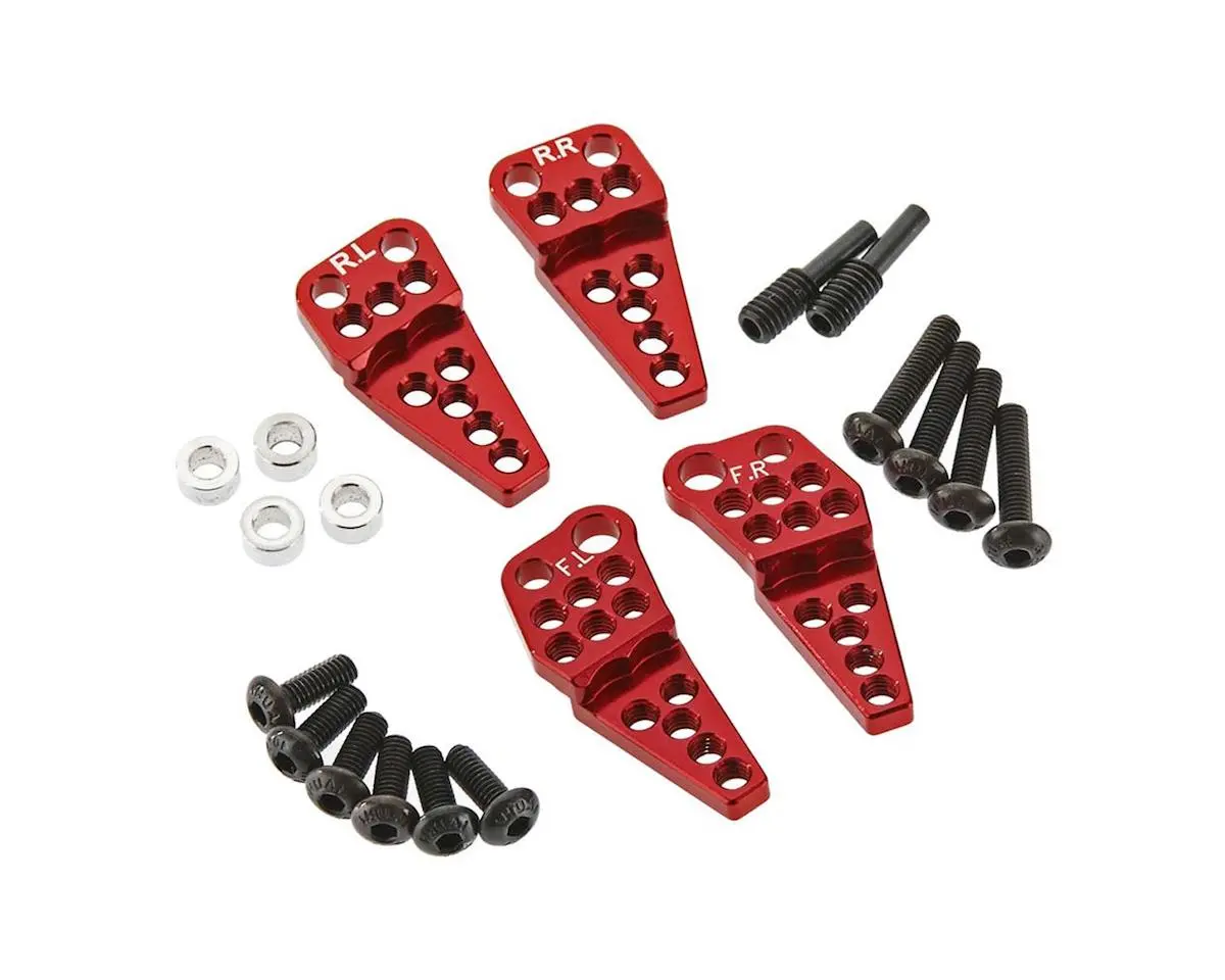Hot Racing Axial Scx10 Ii Adjustable Offset Multi Shock Mount (Red) 1