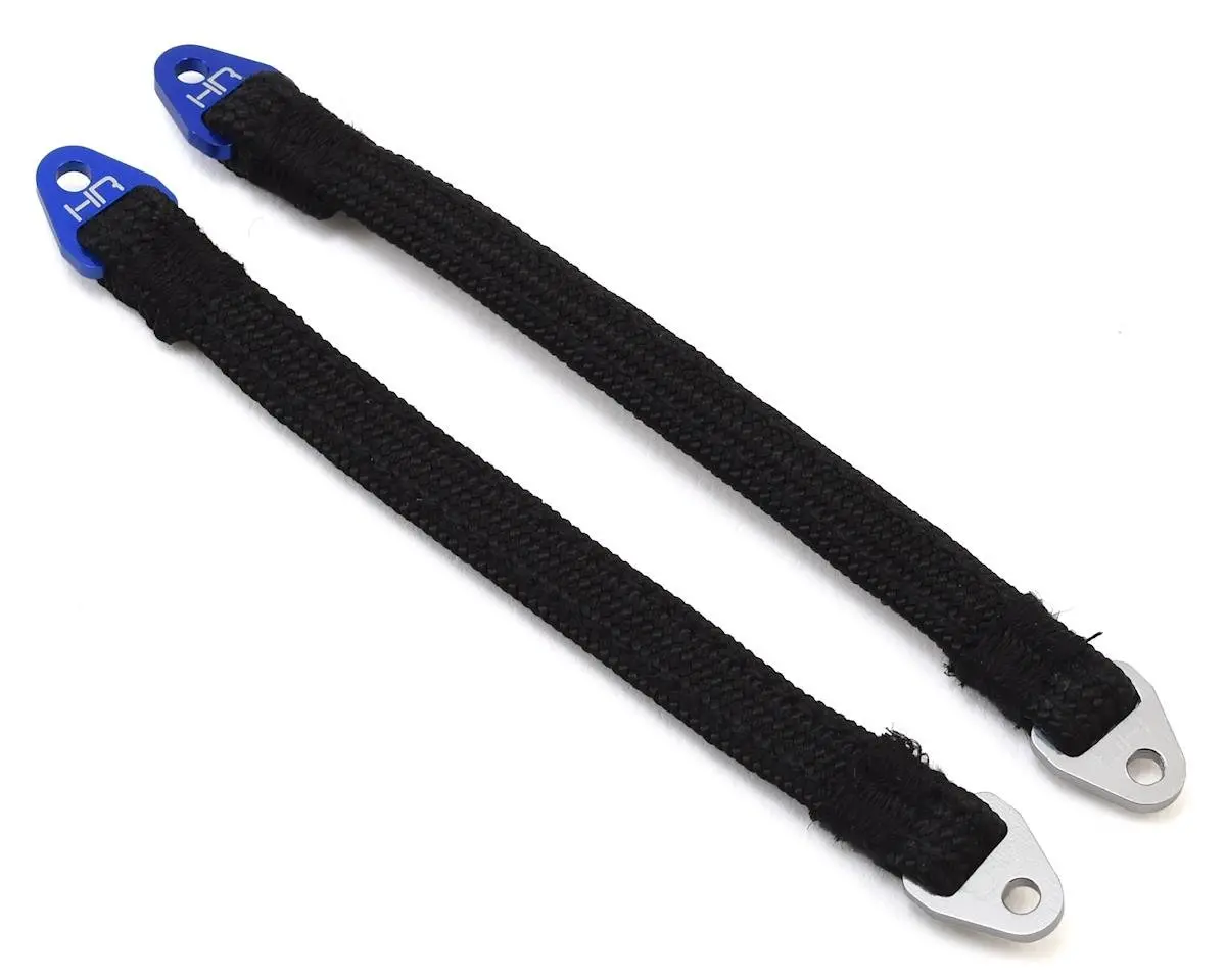 Hot Racing 115Mm Suspension Travel Limit Straps (2) (Blue/Silver) 1