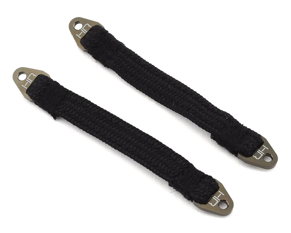 Hot Racing 90Mm Suspension Travel Limit Straps (2) (Gunmetal) 1
