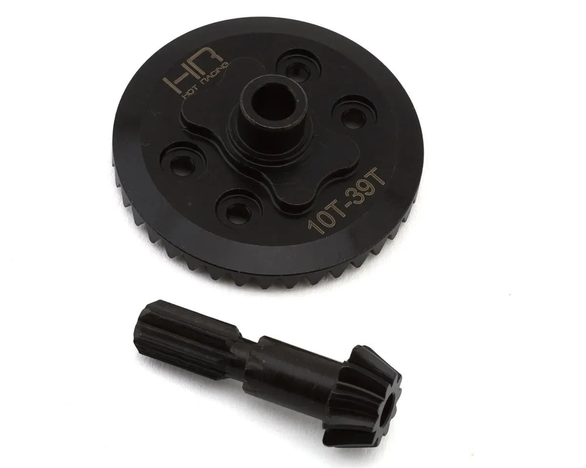 Hot Racing Steel Helical Differential Ring & Pinion Gear For Traxxas® Mini Maxx® (Front) (39T/10T) 1