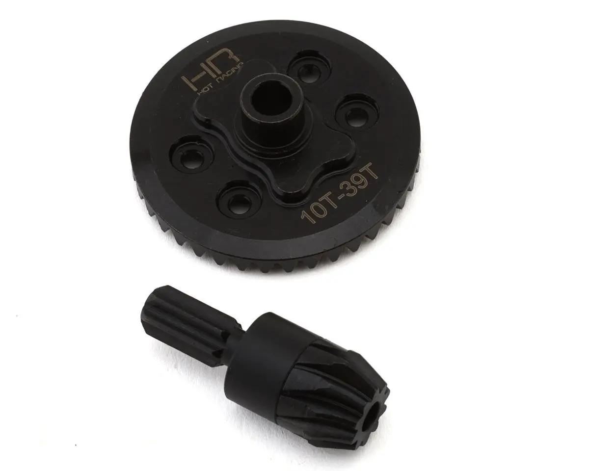 Hot Racing Steel Helical Differential Ring & Pinion Gear For Traxxas® Mini Maxx® (Rear) (39T/10T) 1