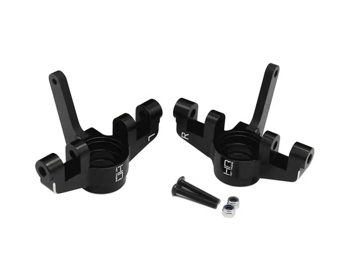 Hot Racing Aluminum Front Steering Blocks (Black) (2) 1