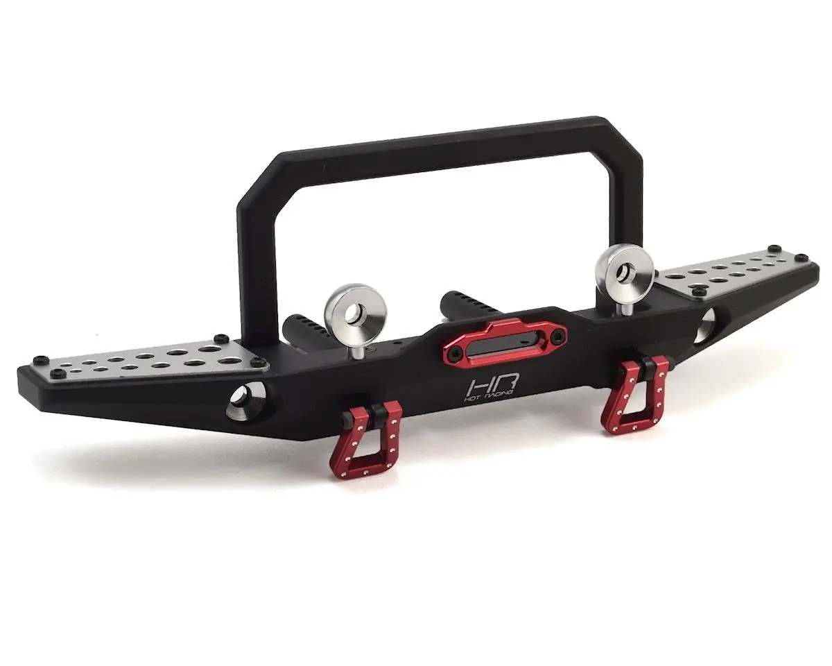 Hot Racing Traxxas Trx-4 Aluminum Front Bumper W/Winch Mount & Light Buckets 1