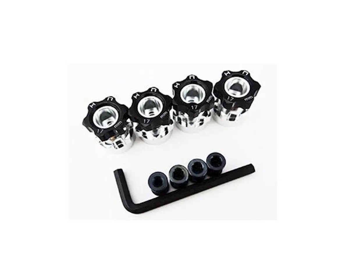 Hot Racing 12Mm To 17Mm Hex Hub Adapters (4) (6Mm Offset) 1