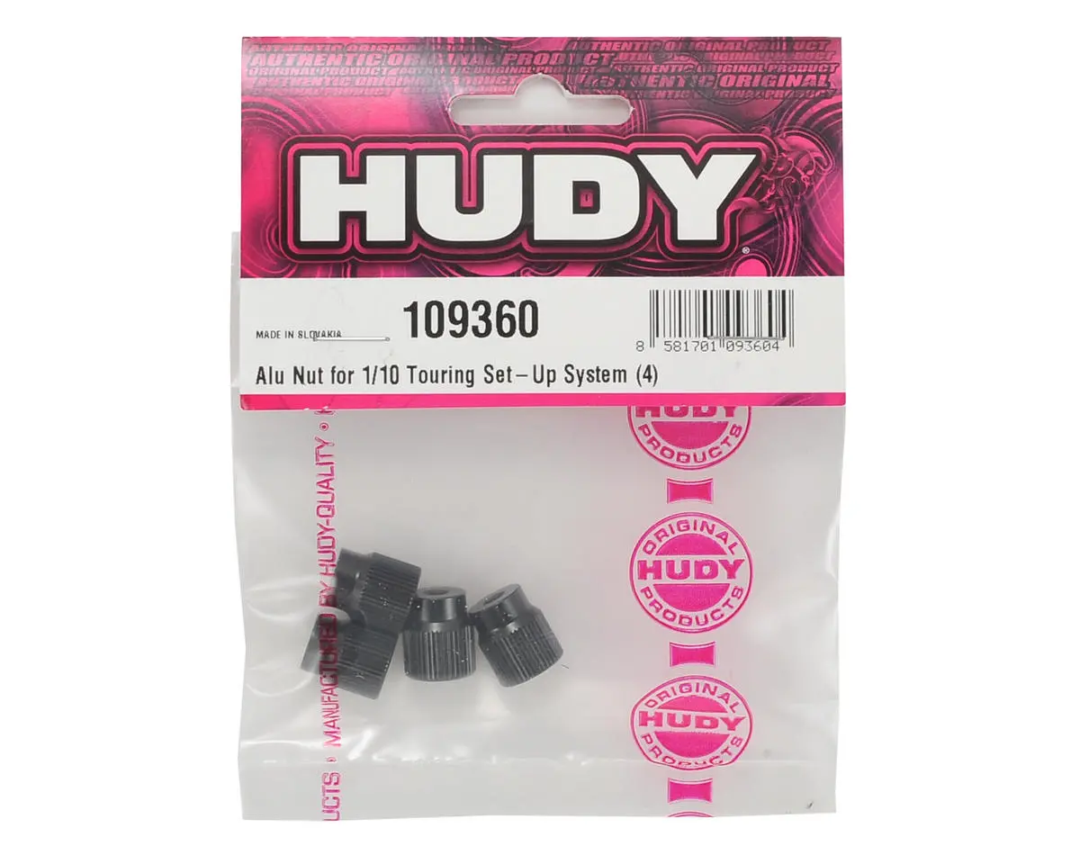 Hudy Aluminum Nut For 1/10 Touring Set-Up System (4) 1