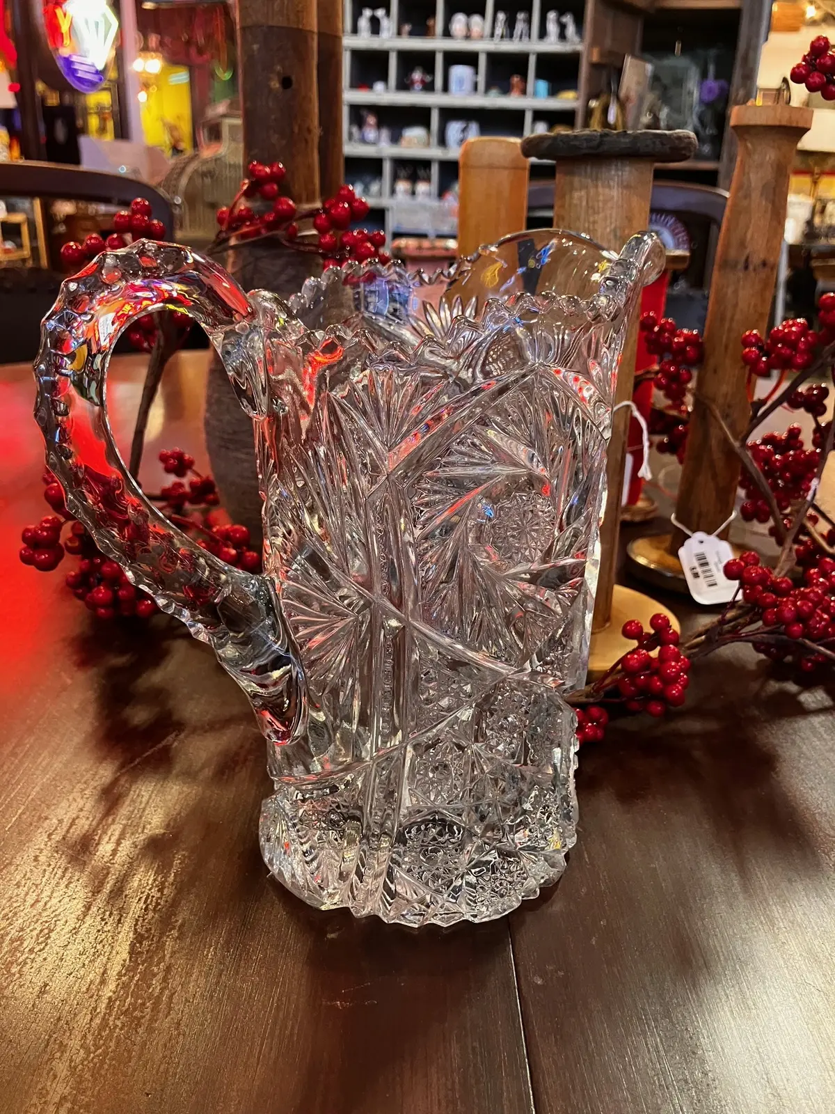 Vintage Clear Glass Vase 1