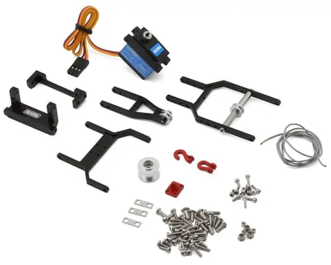 Injora 1/18 Tow Truck Crane Kit & Injs2065-360 Winch Servo For Traxxas® Trx-4M® (Black) 1