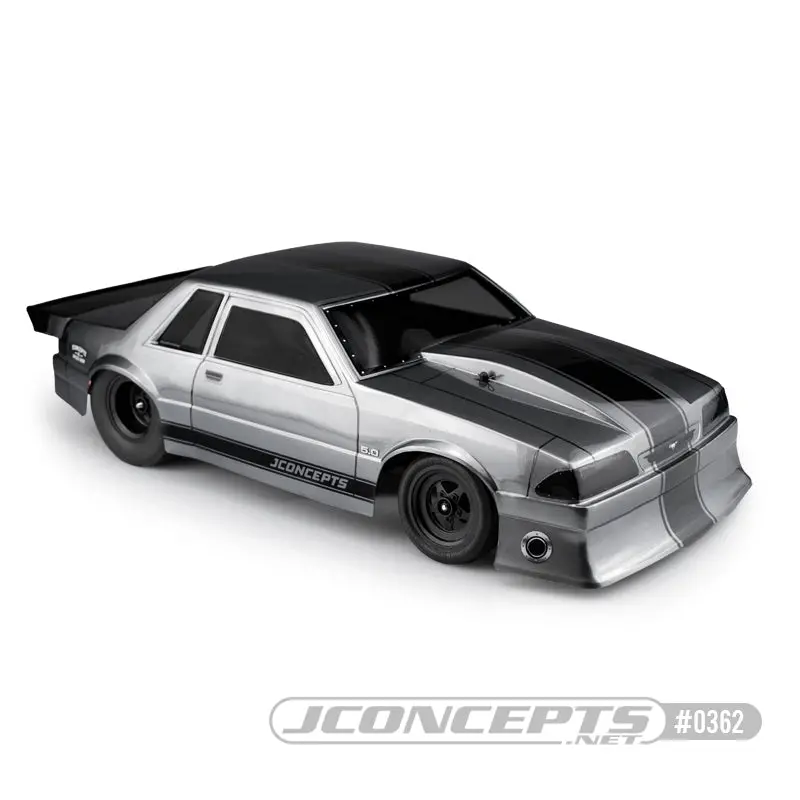 Jconcepts 1991 Ford Mustang Fox Body Street Eliminator Drag Racing Body (Clear) 1