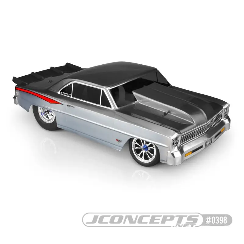 Jconcepts 1966 Chevy Ii Nova V2 Street Eliminator Drag Racing Body (Clear) 1