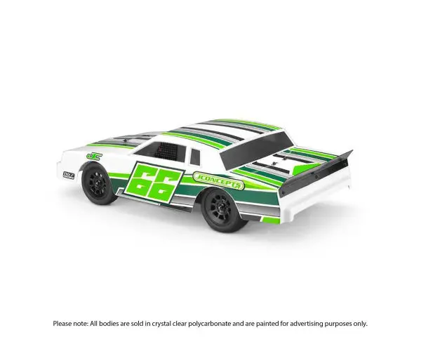 Jconcepts 1987 Chevy Monte Carlo Street Stock Dirt Oval Body (Clear) (Lightweight) 1