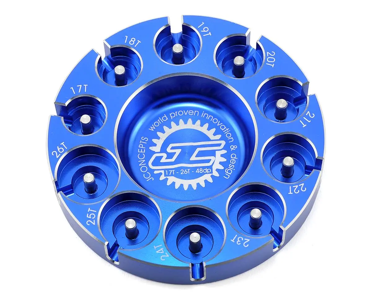 Jconcepts Aluminum Pinion Puck Modified Range (Blue) 1