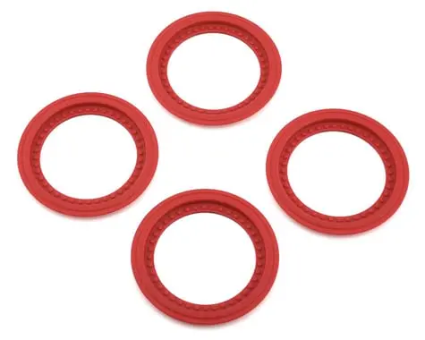 Jconcepts Tribute Monster Truck Wheel Mock Beadlock Rings (Red) (4) 1