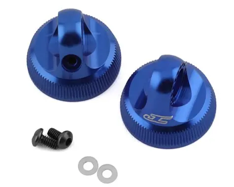 Jconcepts Team Associated Fin Aluminum 13Mm Shock Cap (Blue) (2) 1