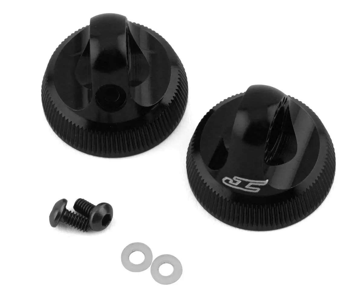 Jconcepts Team Associated Fin Aluminum 13Mm Shock Cap (Black) (2) 1