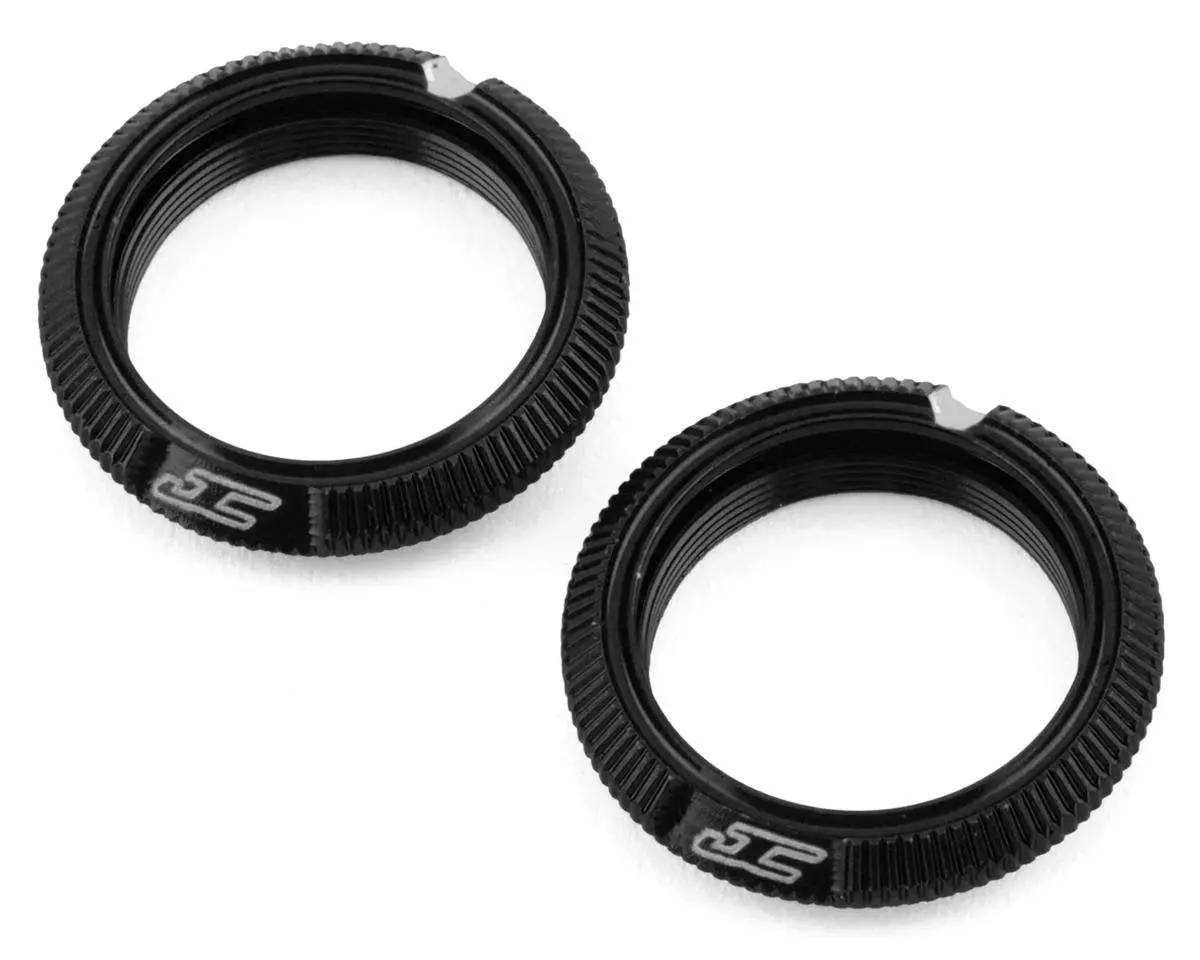 Jconcepts Team Associated Fin Aluminum 13Mm Shock Collars (Black) (2) 1