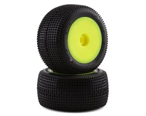 Jconcepts Mini-T 2.0 Sprinter Pre-Mounted Rear Tires (Yellow) (2) (Pink) 1