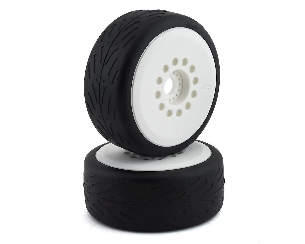 Jconcepts Speed Fangs Belted Tire Pre-Mounted W/Cheetah Speed-Run Wheel (White) 1
