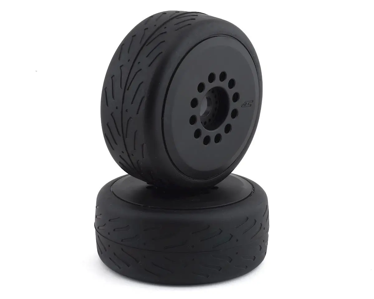 Jconcepts Speed Fangs Belted Tire Pre-Mounted W/Cheetah Speed-Run Wheel (Black) 1