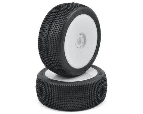 Jconcepts Reflex Pre-Mounted 1/8Th Buggy Tires (2) (White) (Green) 1