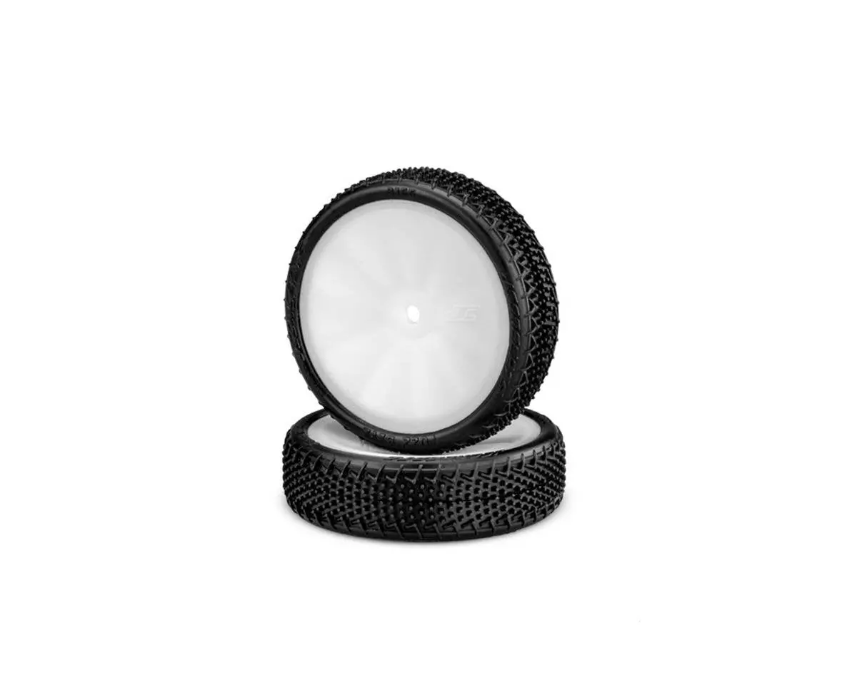 Jconcepts Fuzz Bite Lp 2.2" Pre-Mounted 2Wd Front Buggy Carpet Tires (White) (2) W/12Mm Hex (Pink) 1