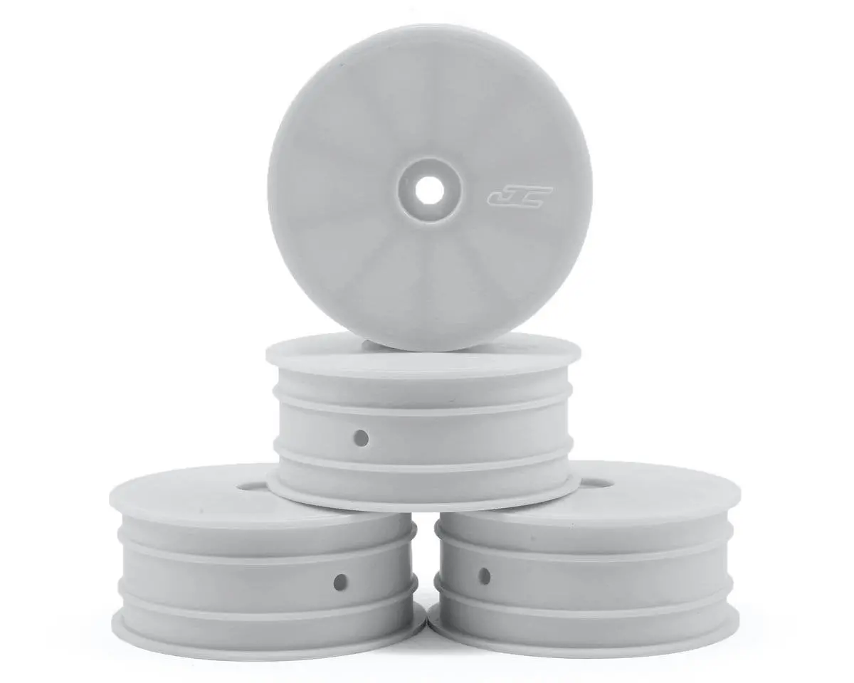 Jconcepts 12Mm Hex Mono 2.2 4Wd Front Buggy Wheels (4) (22-4) (White) 1