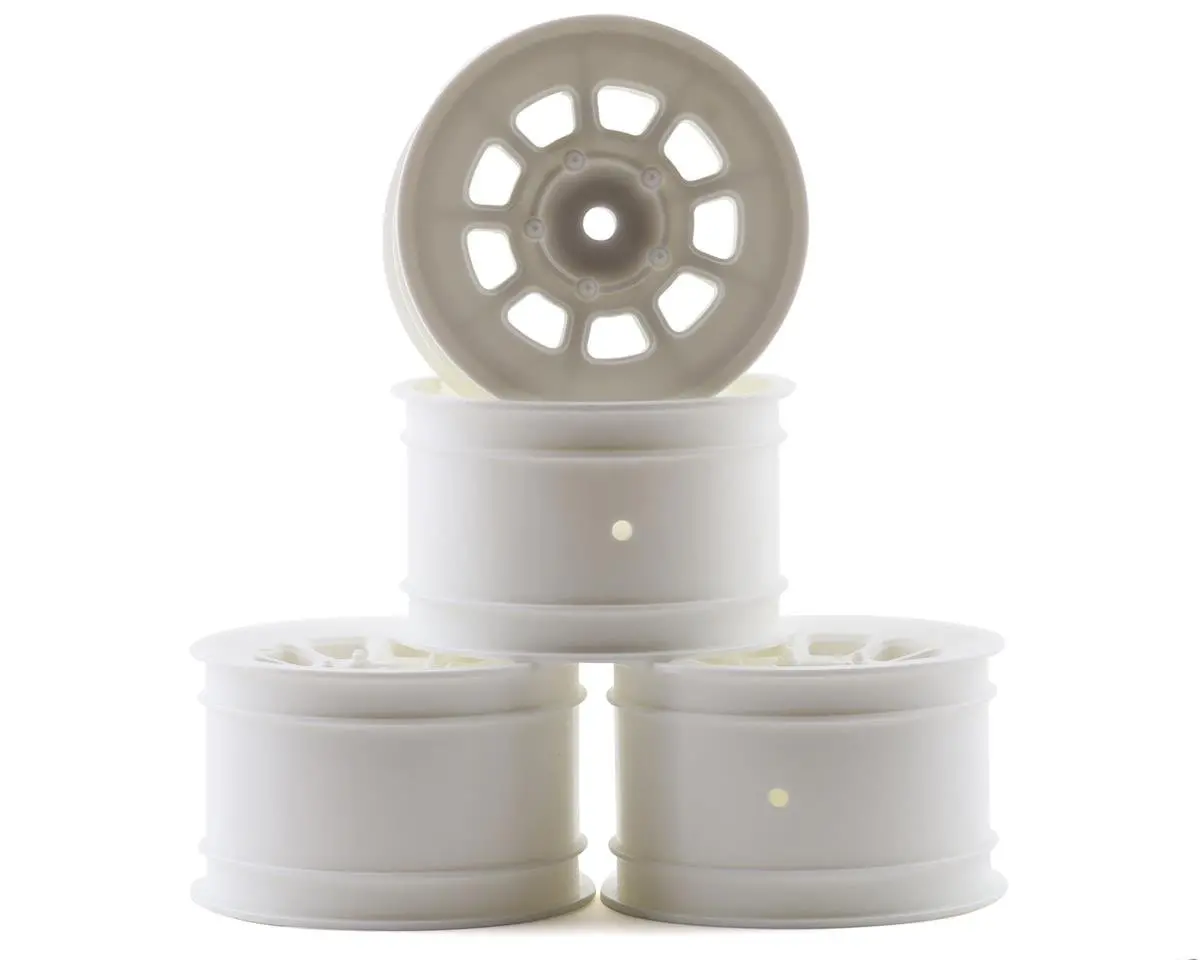 Jconcepts 9 Shot 2.2 Dirt Oval Rear Wheels (White) (4) (B6.1/Xb2/Rb7/Yz2) 1