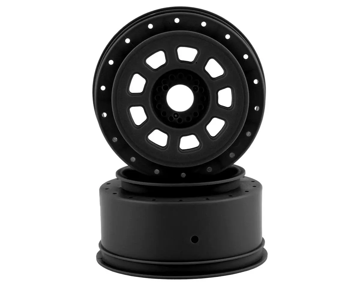 Jconcepts 9-Shot Short Course Dirt Oval Wheels (2) (Black) W/17Mm Hex 1