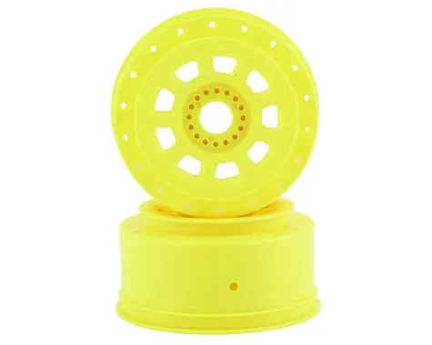 Jconcepts 9-Shot Short Course Dirt Oval Wheels (2) (Yellow) W/17Mm Hex 1