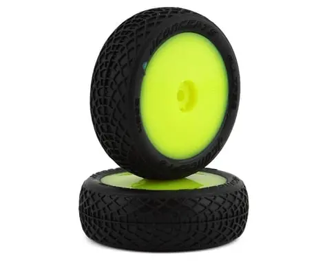 Jconcepts Mini-B Ellipse Pre-Mounted Front Tires (Yellow) (2) (Green) 1