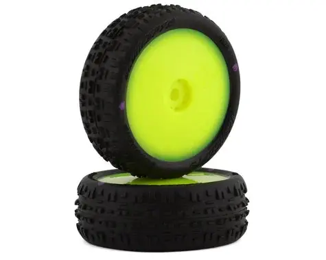 Jconcepts Mini-B Swagger Pre-Mounted Front Tires (Yellow) (2) (Pink) 1