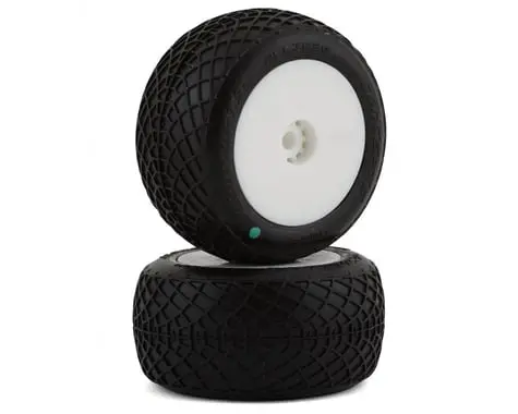 Jconcepts Mini-B/Mini-T Ellipse Pre-Mounted Rear Tires (White) (2) (Green) 1