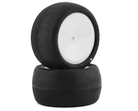 Jconcepts Smoothie 2 2.2" Pre-Mounted Rear Buggy Tires (White) (2) (Silver) W/12Mm Hex 1