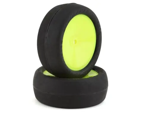 Jconcepts Smoothie 2 2.2" Pre-Mounted 2Wd Front Buggy Tires (Yellow) (2) W/12Mm Hex (Silver) 1