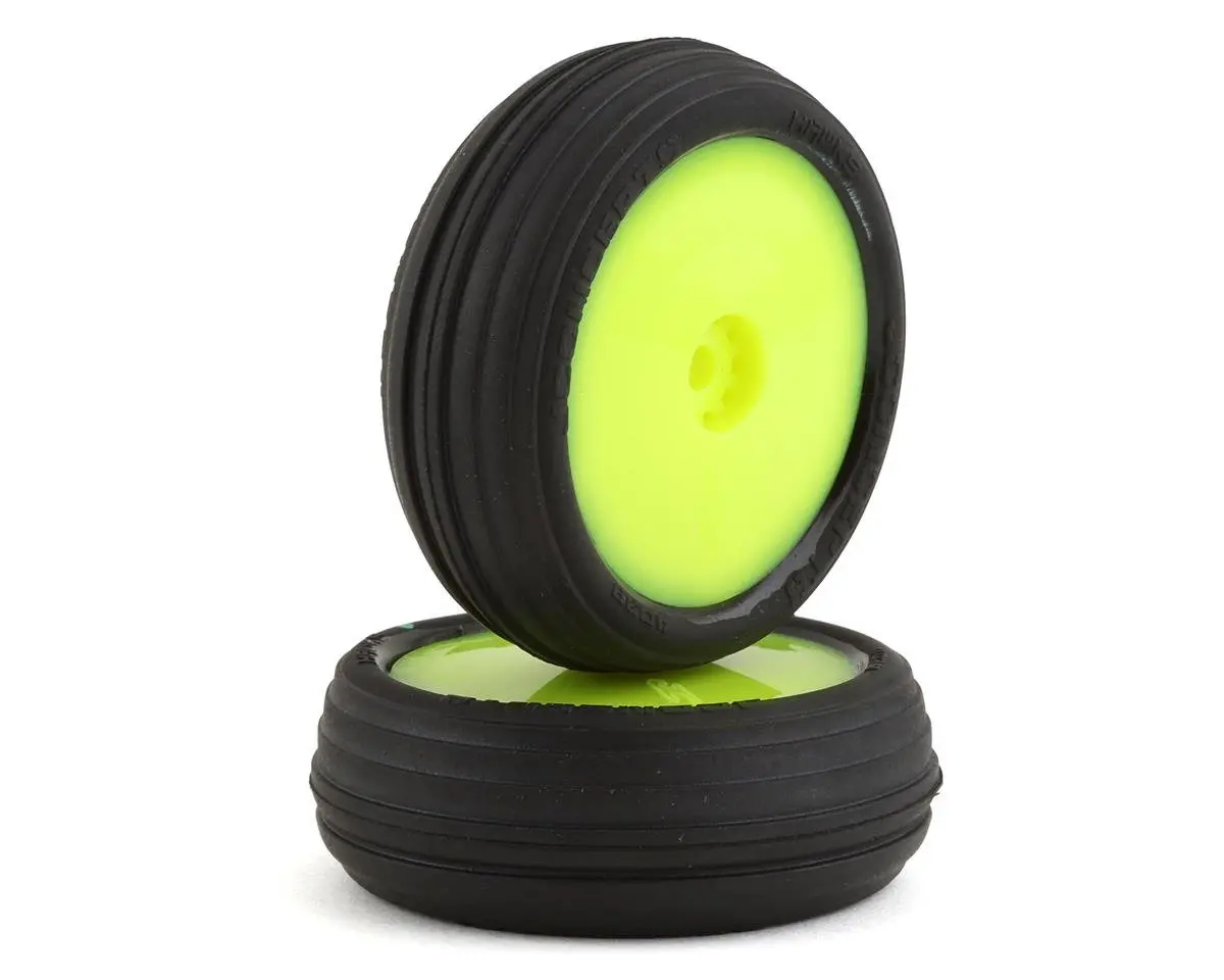Jconcepts Mini-B Hawk Pre-Mounted Front Tires (Yellow) (2) (Green) 1