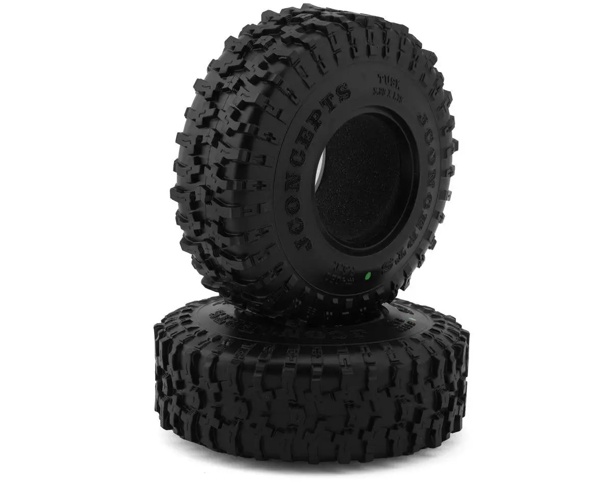 Jconcepts Tusk 2.2" All Terrain Rock Crawler Tires (2) (Green) (Class 3 - 5.25") 1
